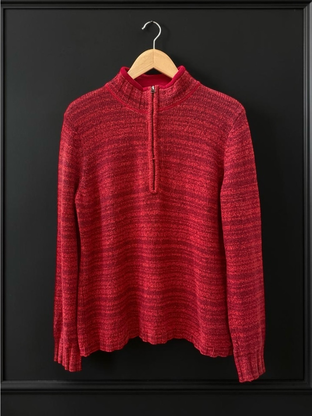 Woolrich Women’s Red Quarter Zip Pullover Sweater XL